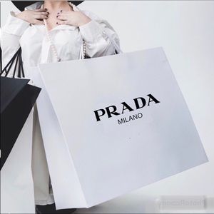 Authentic XL PRADA Shopping Bag Paper Gift Empty